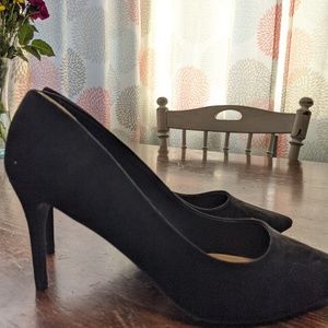 Torrid Black Faux Suede Pointed Toe Pump 12WW